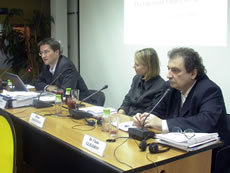 Gerald Knaus and Minna Järvenpää at the conference "New forms of EU assistance to the Western Balkans"